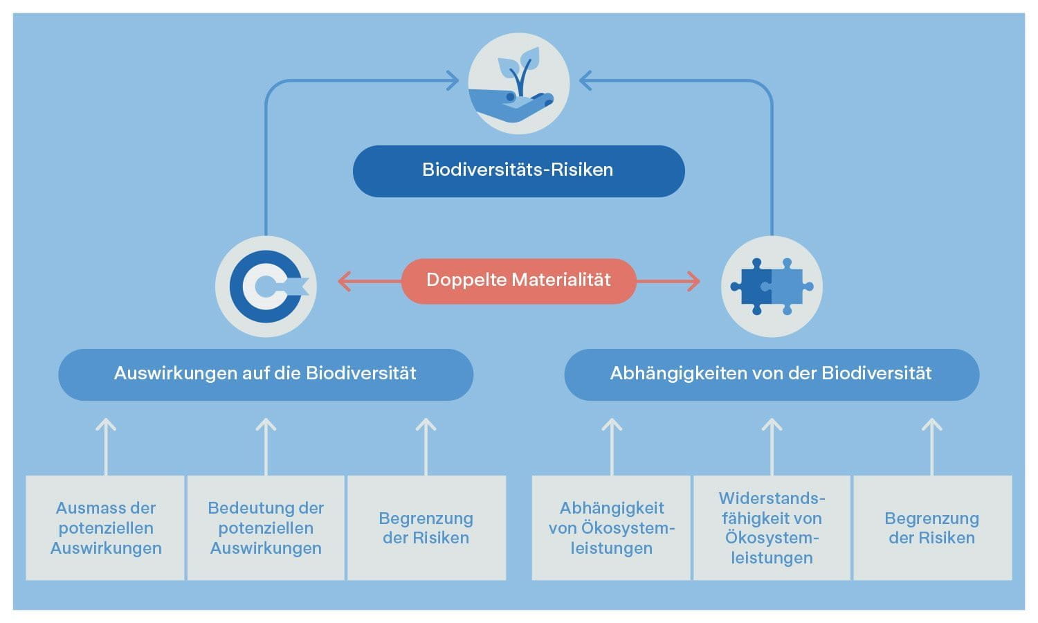 Nachhaltigkeit Infografik doppelte Materialität