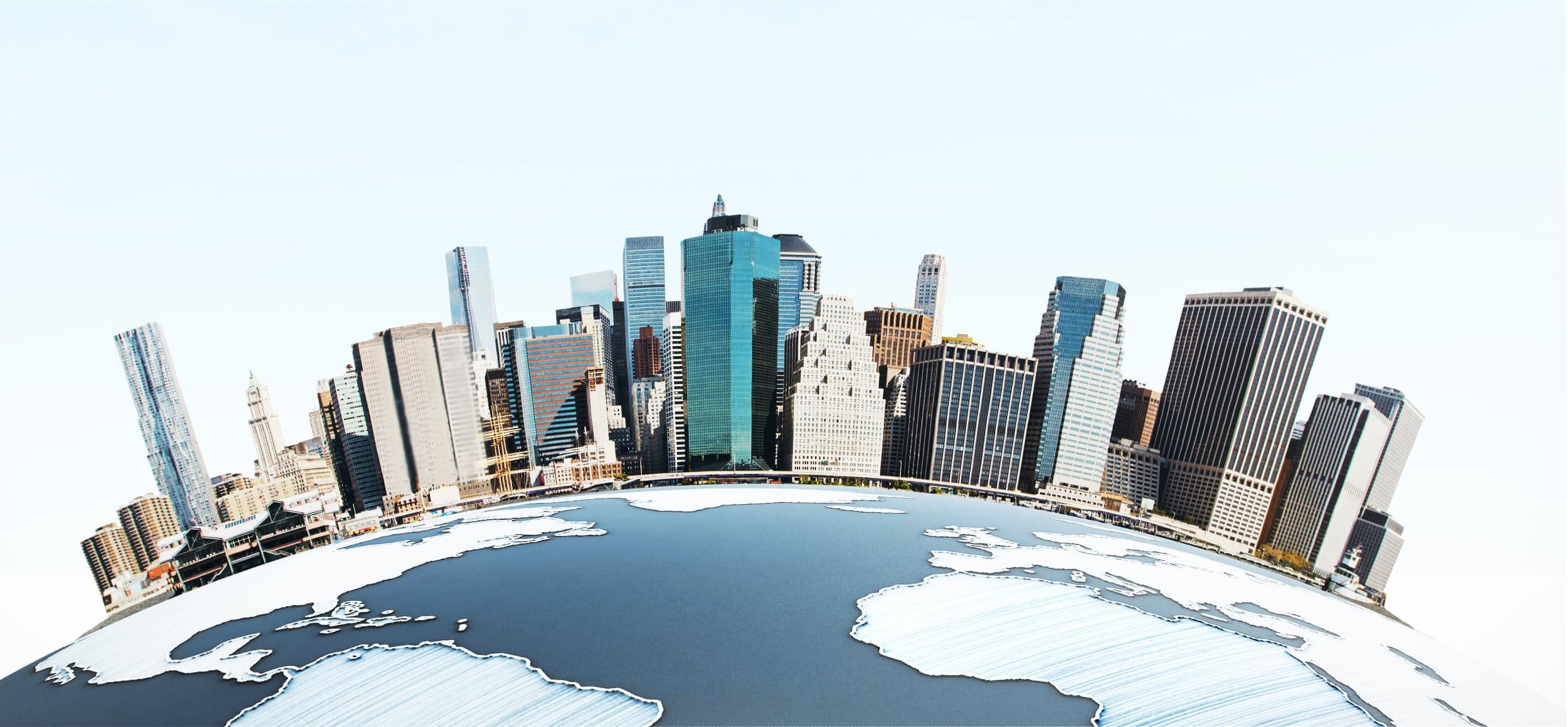 Graphic globe Real Estate Global