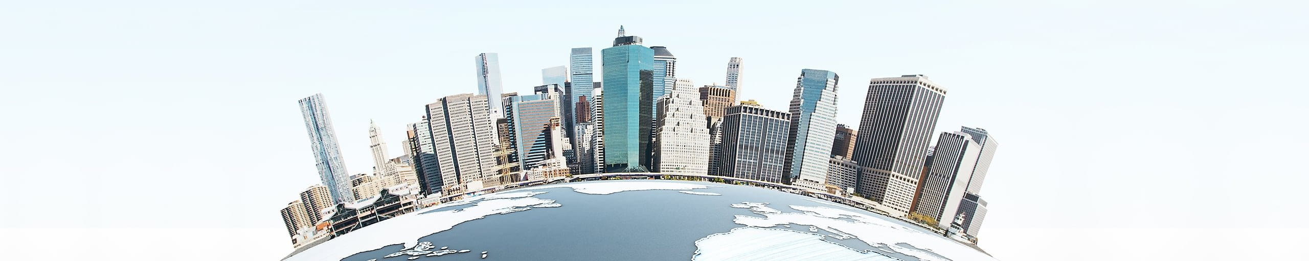 Graphique globe terrestre Immobilier Global