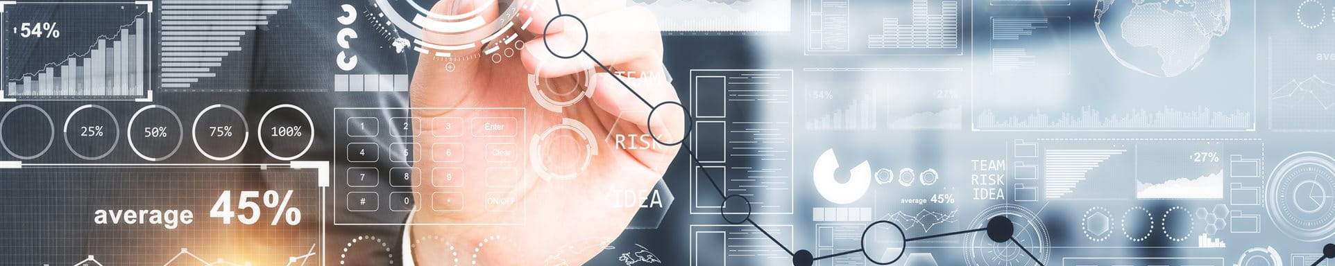 Privatmarktanlagen Display mit Grafiken