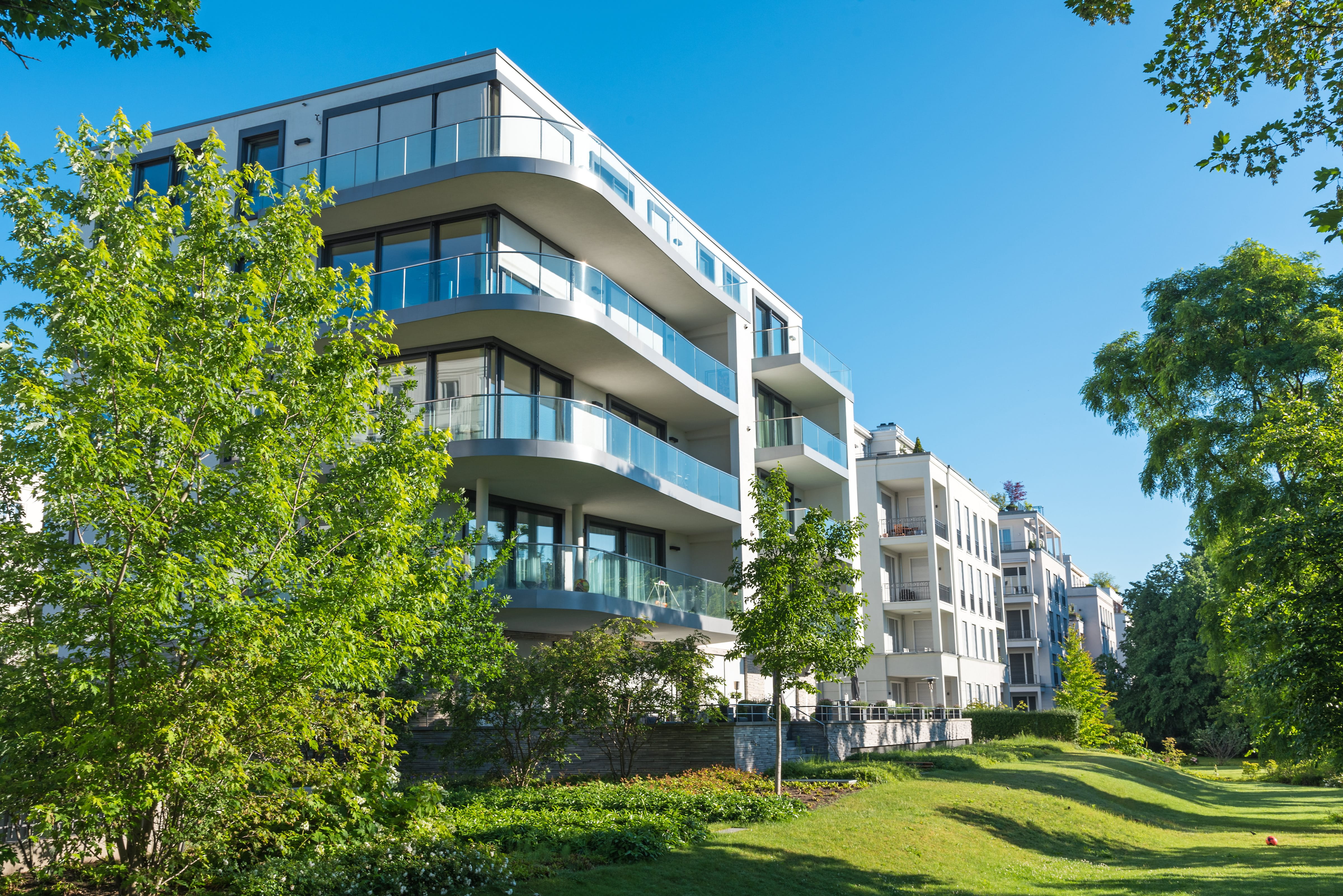 Residential buildings with green space