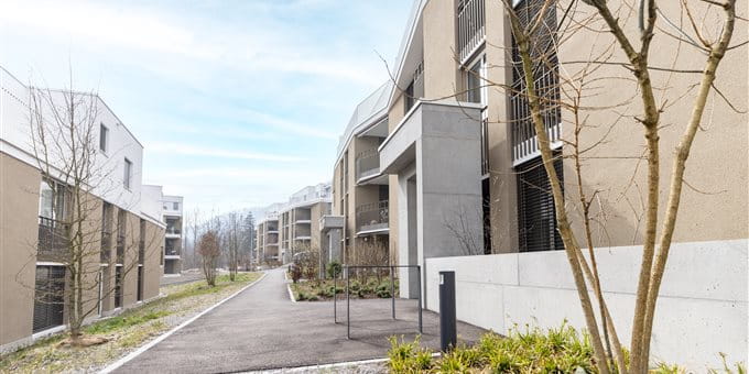 Immobilien Schweiz, Nachhaltigkeit Haus in der Kleeweid-Siedlung in Zürich